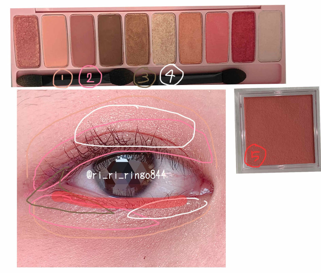 シングルカラーアイシャドウ/CEZANNE/単色アイシャドウを使ったクチコミ（2枚目）