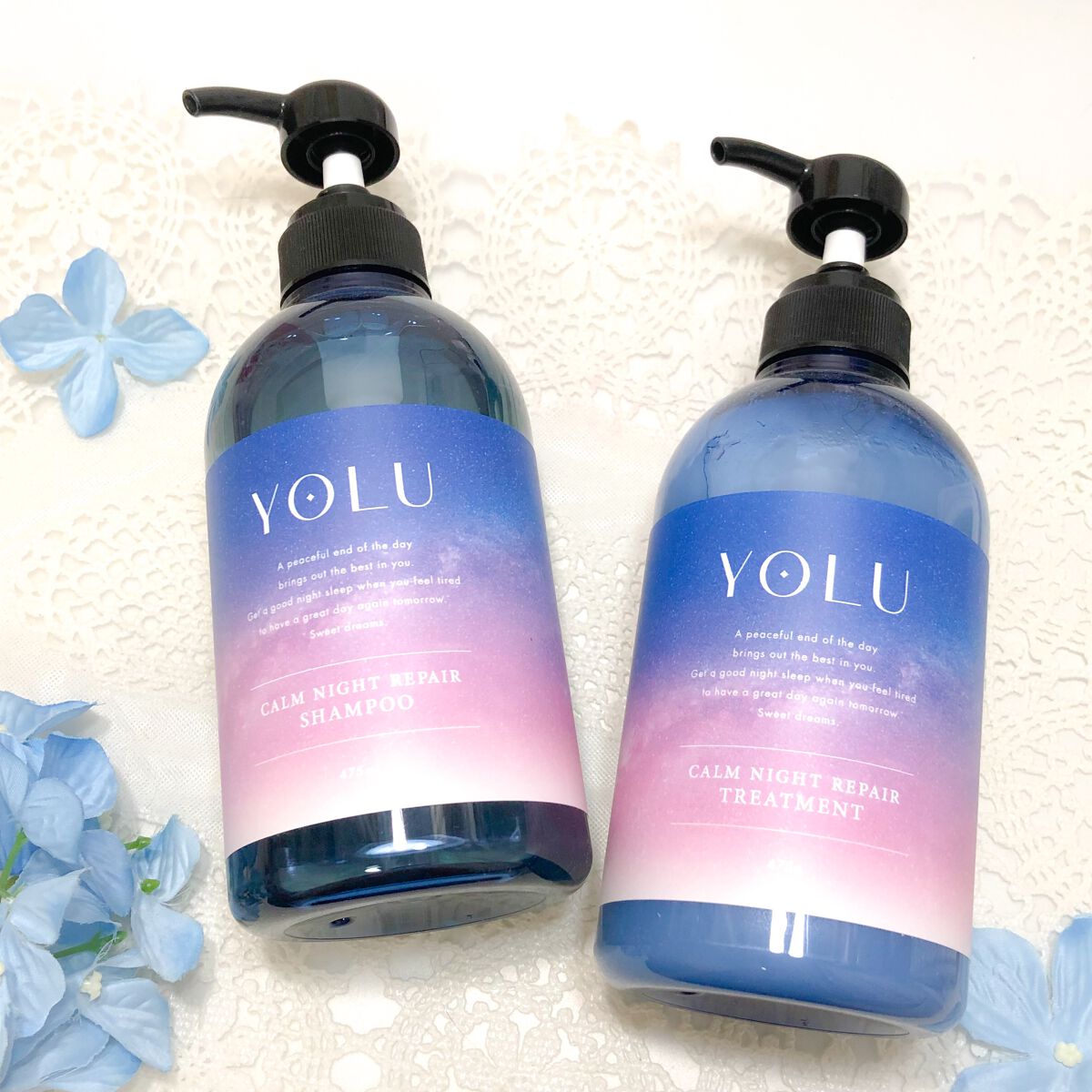 カームナイトリペアシャンプー/トリートメント/YOLU/市販シャンプーを使ったクチコミ(1枚目)