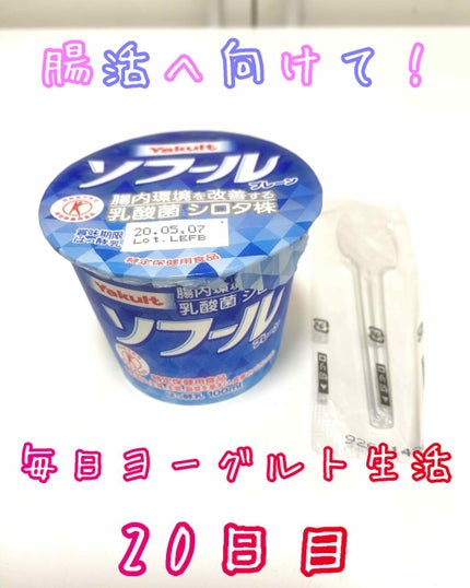 ヤクルト ソフールのクチコミ「こんばんは!マツモトです😇
腸活改善のため毎晩ヨーグルトを摂取中です!
今日はヤクルトさん.....」(1枚目)