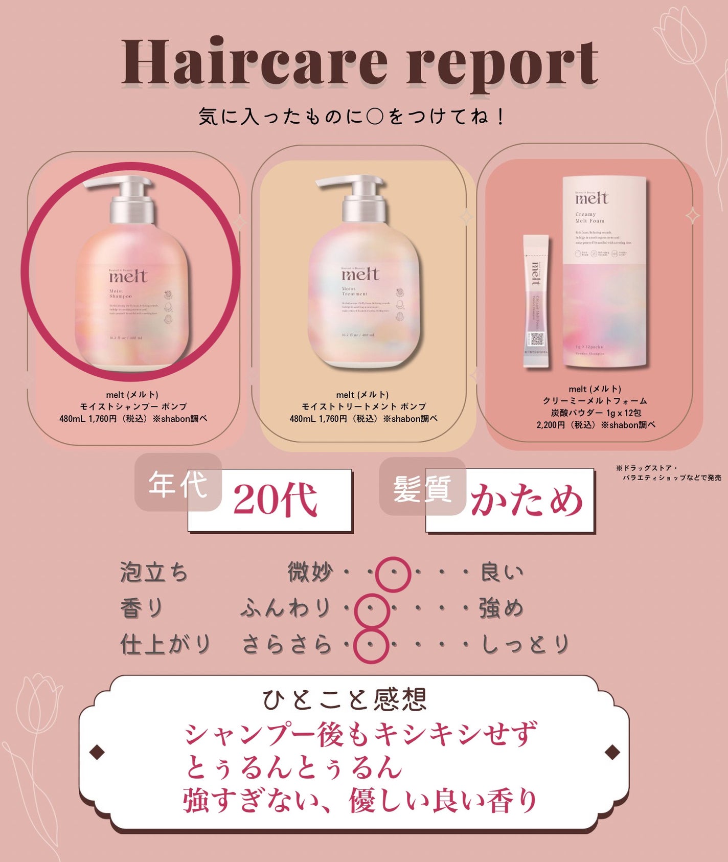 meltの市販シャンプーを徹底比較】メルト モイストシャンプー meltの市販シャンプーを徹底比較】メルト モイストシャンプー