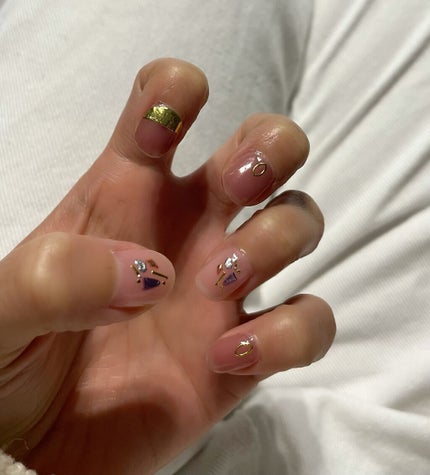 ネイルシール/Qoo10/ネイルシールを使ったクチコミ(2枚目)