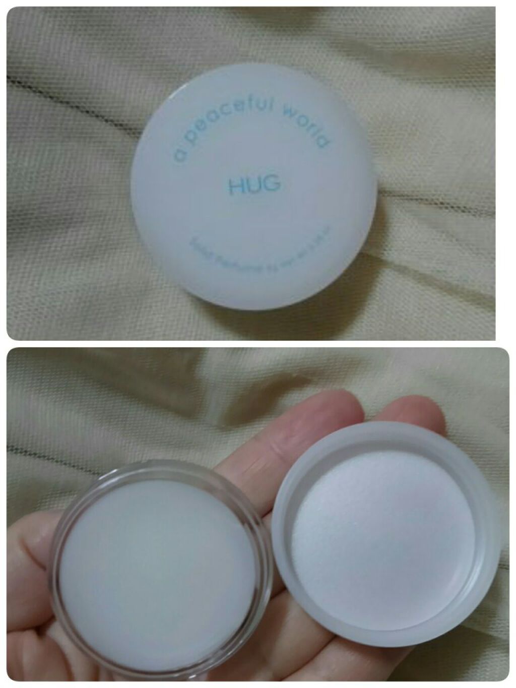 HUG ソリッドパフューム/a peaceful world/練り香水を使ったクチコミ（2枚目）