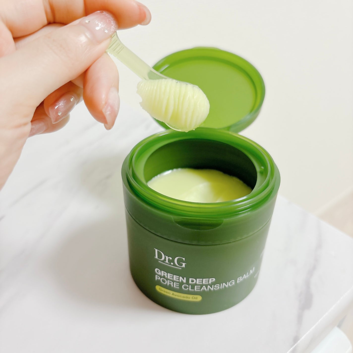 グリーンディープポアクレンジングバーム/Dr.G/クレンジングバームを使ったクチコミ(3枚目)