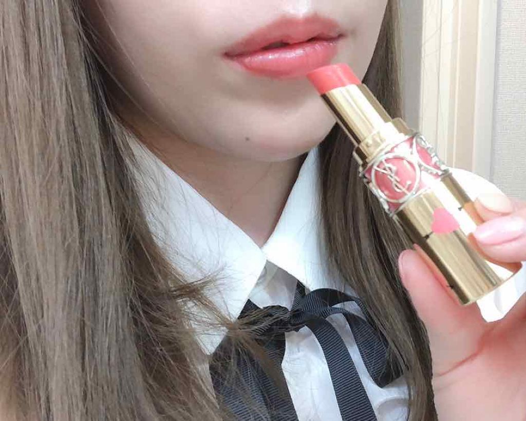 ルージュ ヴォリュプテ シャイン/YVES SAINT LAURENT BEAUTE/口紅を使ったクチコミ（3枚目）