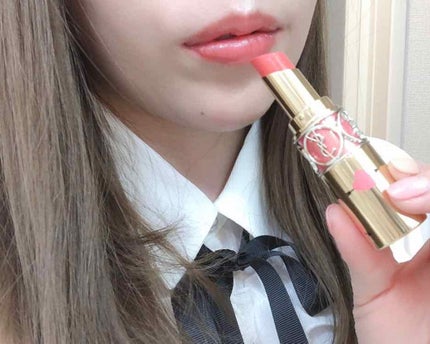 ルージュ ヴォリュプテ シャイン/YVES SAINT LAURENT BEAUTE/口紅を使ったクチコミ(3枚目)