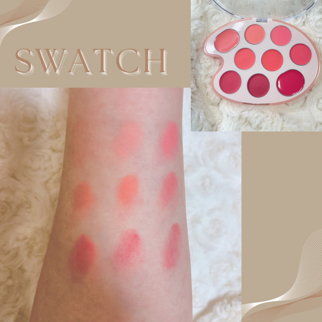 ムードペインティングリップアンドチークパレット 02コーラルカラーリング/dasique/マルチパレットを使ったクチコミ（3枚目）