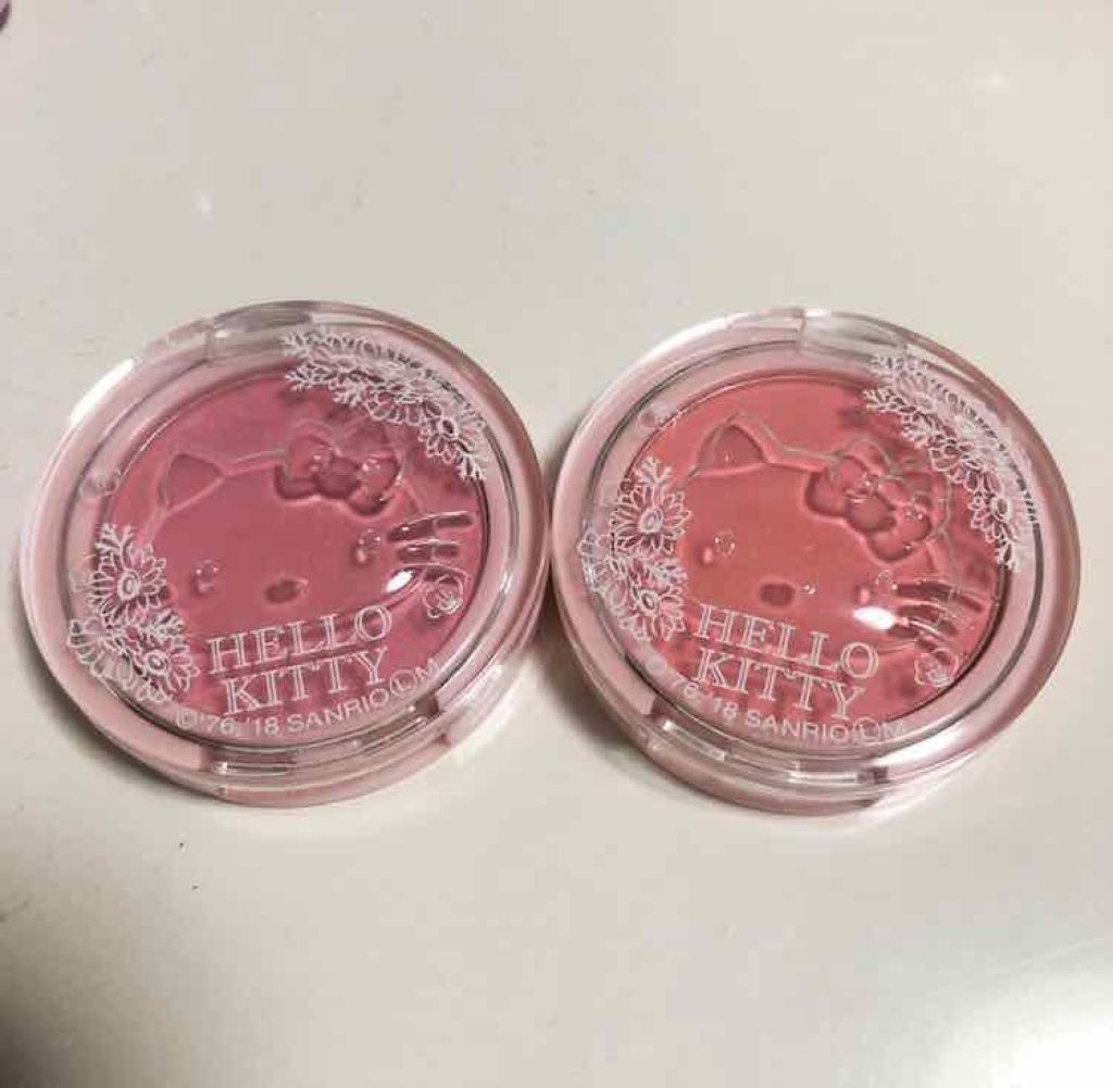 Blooming Kitty パウダーチーク/DAISO/パウダーチークを使ったクチコミ（1枚目）