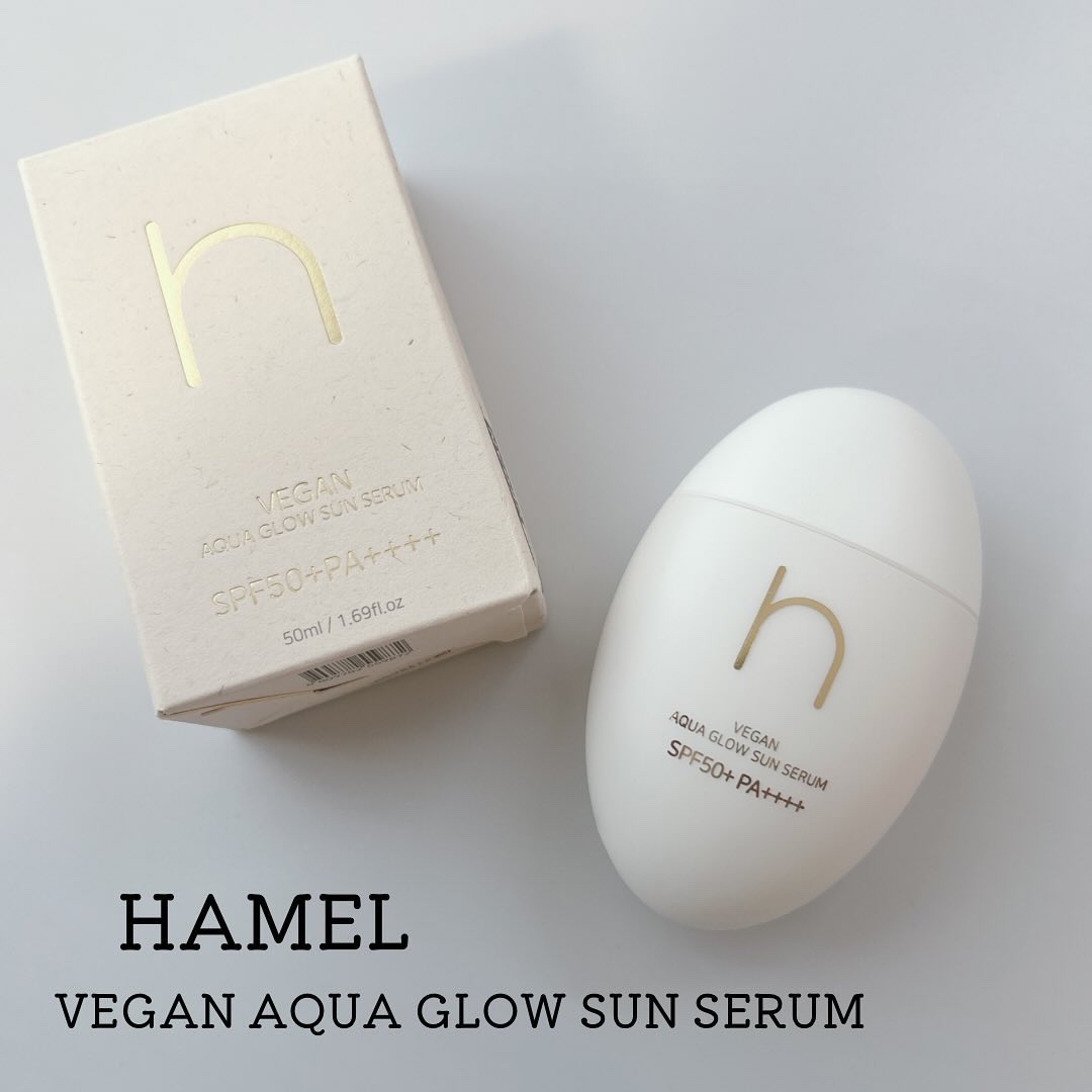 ヴィーガンアクアグロウサンセラム/HAMEL/日焼け止めローションを使ったクチコミ（1枚目）