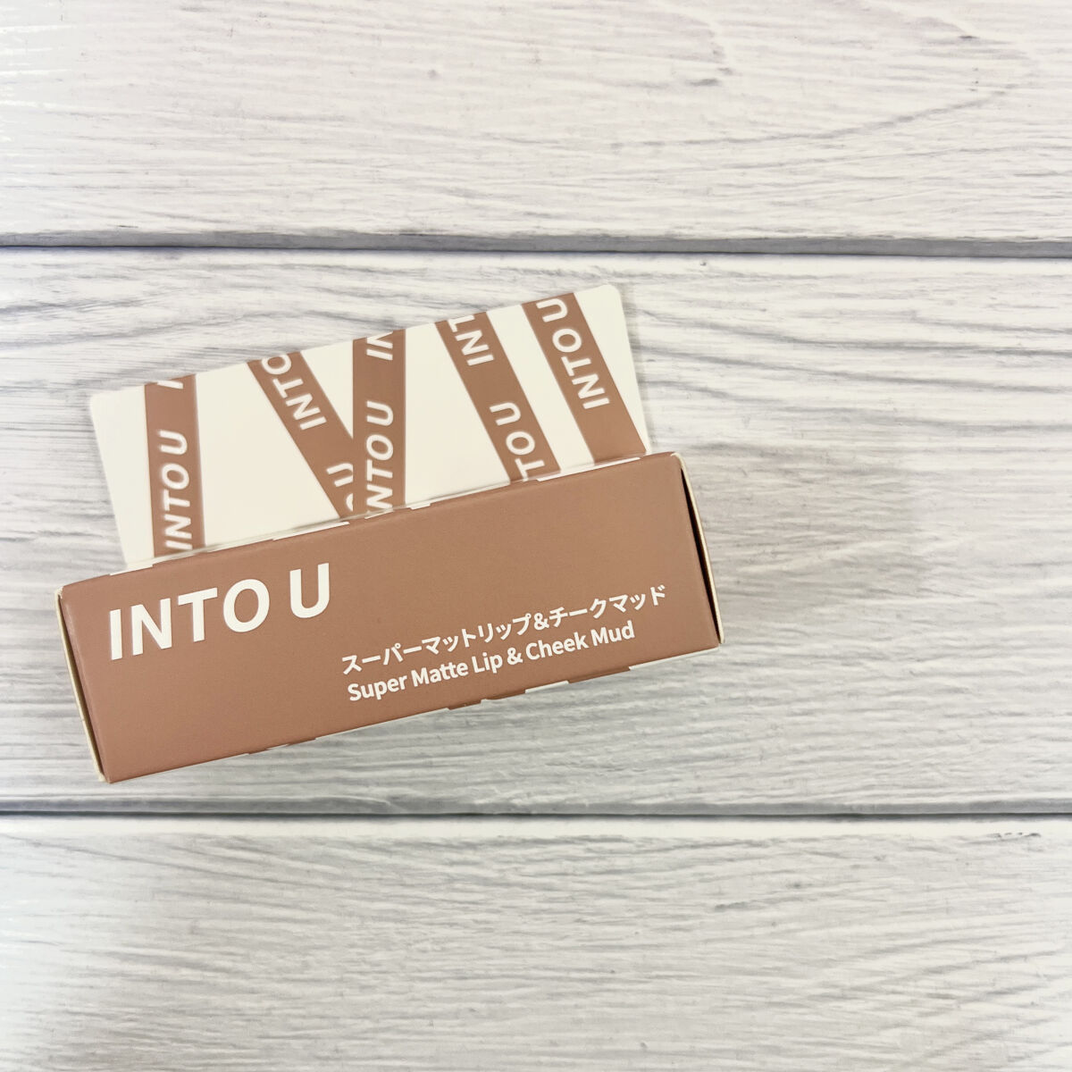 スーパーマットリップ＆チークマッド/INTO U/口紅を使ったクチコミ（2枚目）