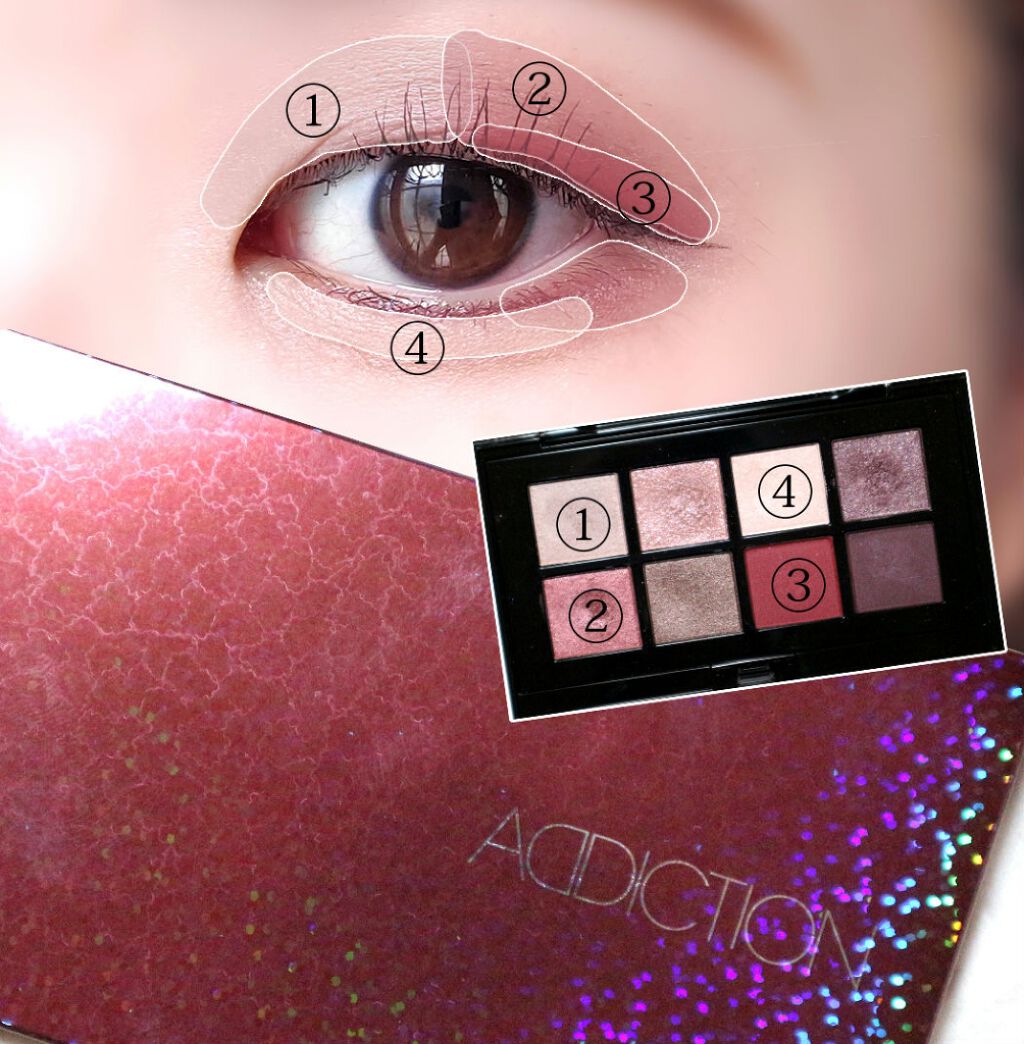 コンパクトアディクション “パーティタッチ”/ADDICTION/アイシャドウパレットを使ったクチコミ（2枚目）