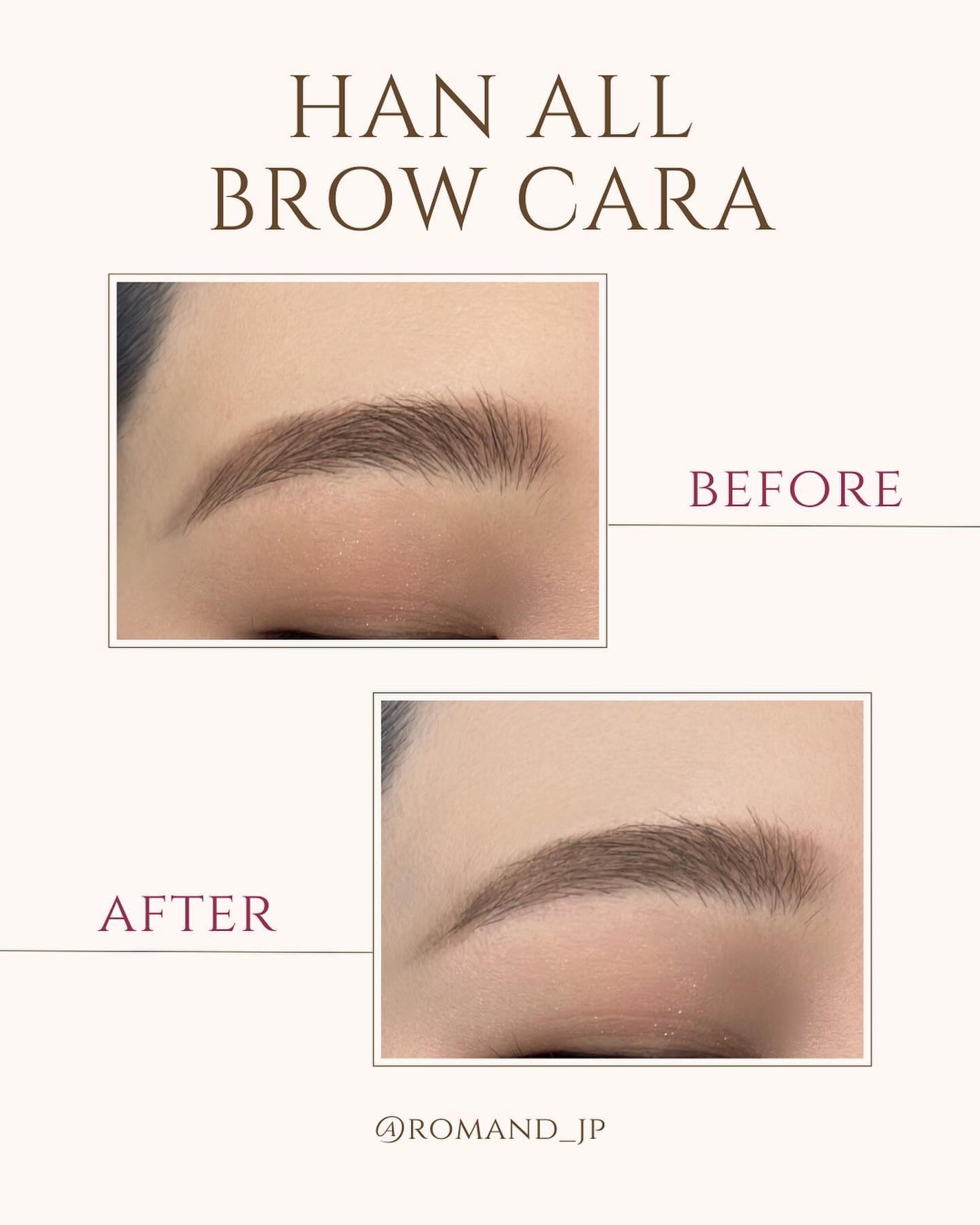 ハンオールブロウカラ/rom&nd/眉マスカラを使ったクチコミ(4枚目)