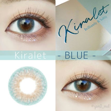 THEPIEL Kiraletのクチコミ「透けるブルーが美しい…💙
リアルハーフアイカラコン✨
💟Kiralet BLUE
 優し.....」(1枚目)