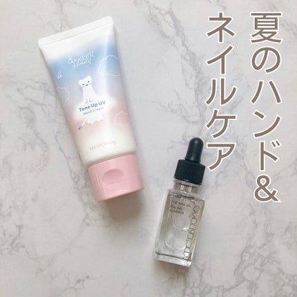 VECUA Honey ワンダーハニー トーンアップUVハンドクリーム サボンベベのクチコミ「夏こそ重要!ハンドケア&ネイルケア紹介✨
秋冬と比較すれば、
夏は手指の乾燥がさほど気になら.....」(1枚目)