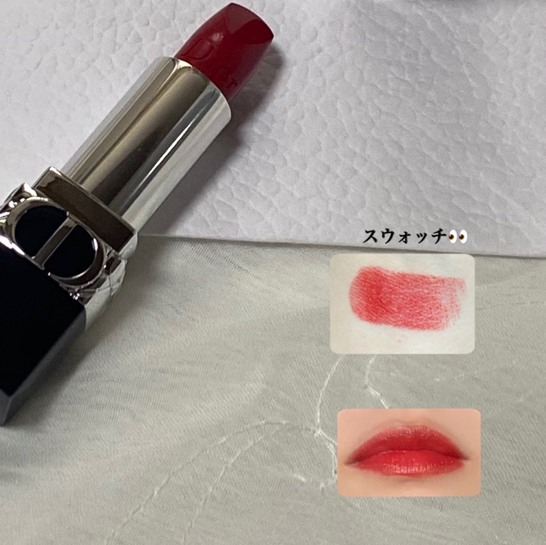 ルージュ ディオール 999S サテン/Dior/口紅を使ったクチコミ（3枚目）