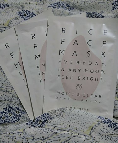 RICE FACE MASKライスバリアフェイスマスク MOISTCLEAR/KOUJIHIME/シートマスク・パックを使ったクチコミ（1枚目）