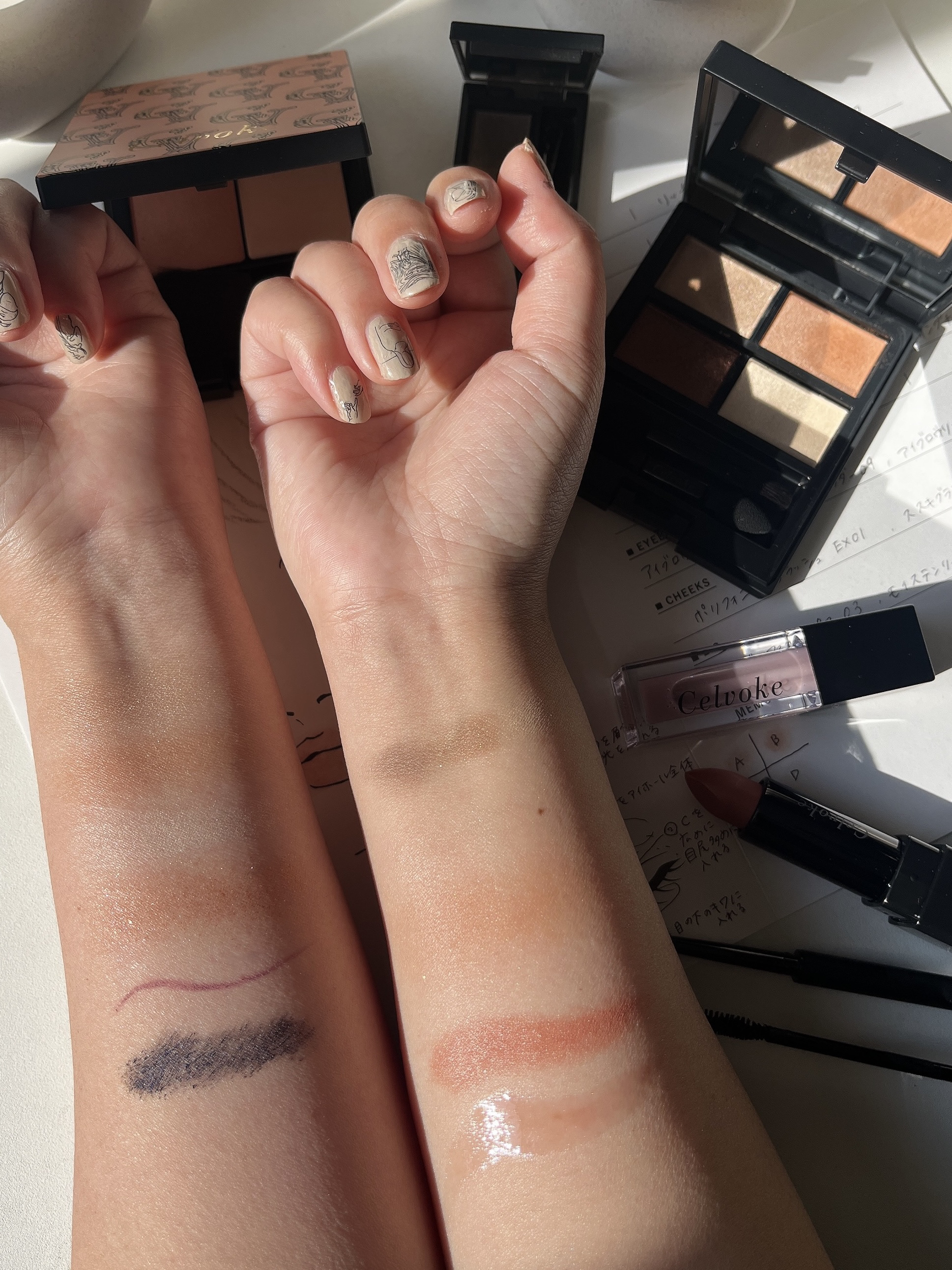 セルヴォーク ヴァティック アイパレット EX07 マイテラコッタ/Celvoke/アイシャドウパレットを使ったクチコミ（3枚目）