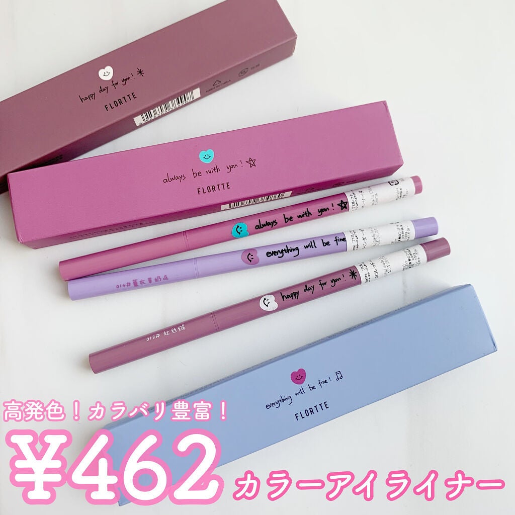 スマイルハート カラージェルアイライナー/FLORTTE/ジェルアイライナーを使ったクチコミ(1枚目)