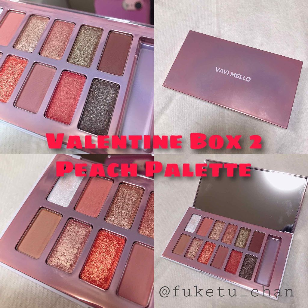 バレンタインボックス2 ピーチパレット/VAVI MELLO/アイシャドウパレットを使ったクチコミ（3枚目）