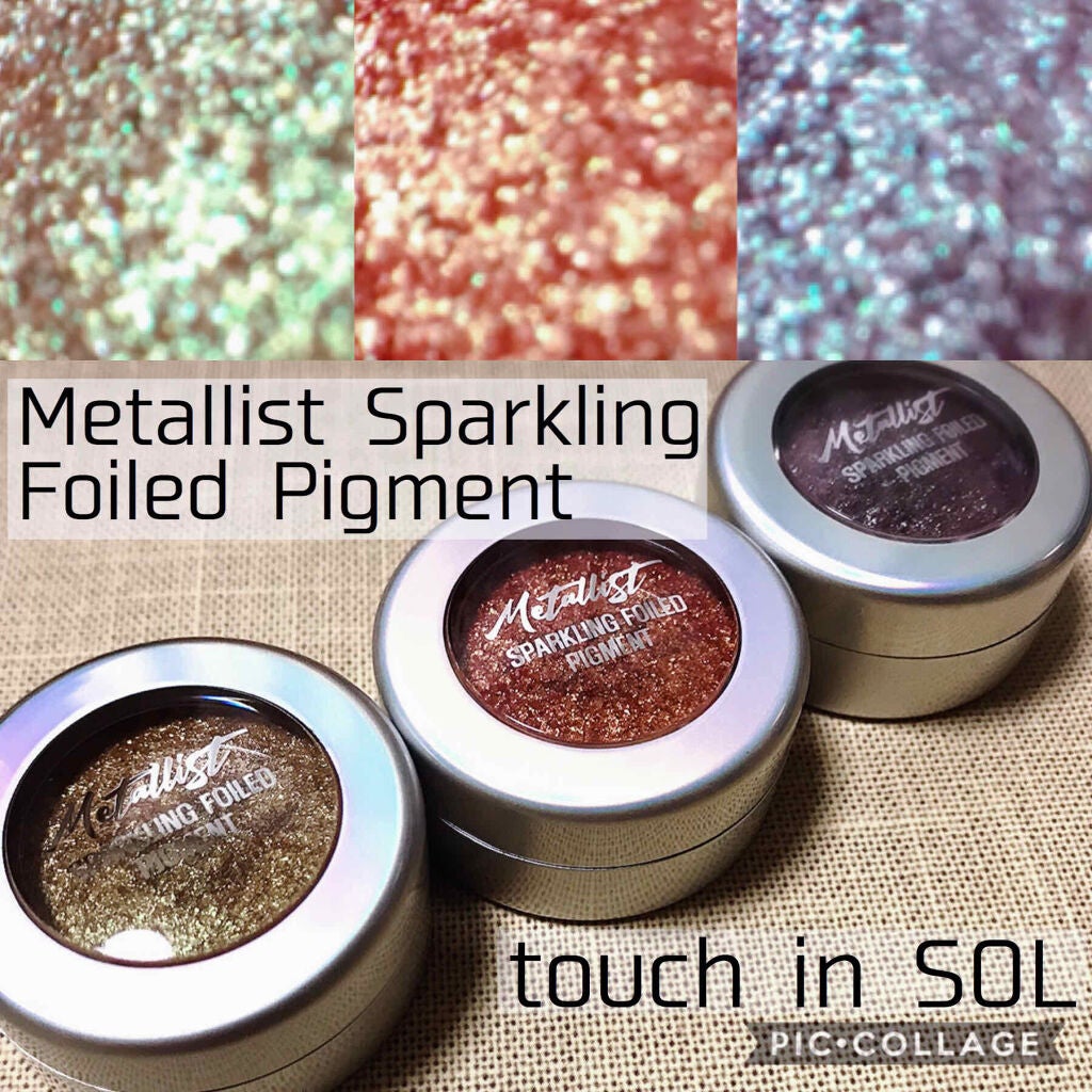 Metallist Sparkling Foiled Pigment/touch in SOL /単色アイシャドウを使ったクチコミ(1枚目)