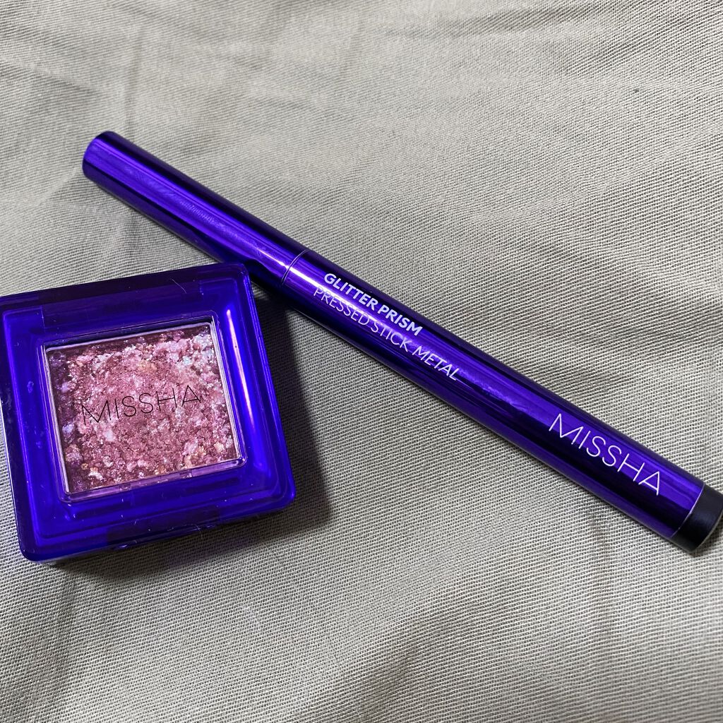 グリッタープリズム スティック メタル/MISSHA/スティックアイシャドウを使ったクチコミ（2枚目）