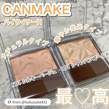 ハイライター/キャンメイク/パウダーハイライトを使ったクチコミ(1枚目)