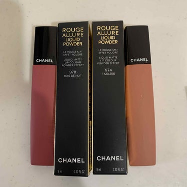 ルージュ アリュール リクィッド パウダー 974 タイムレス/CHANEL/口紅を使ったクチコミ（2枚目）