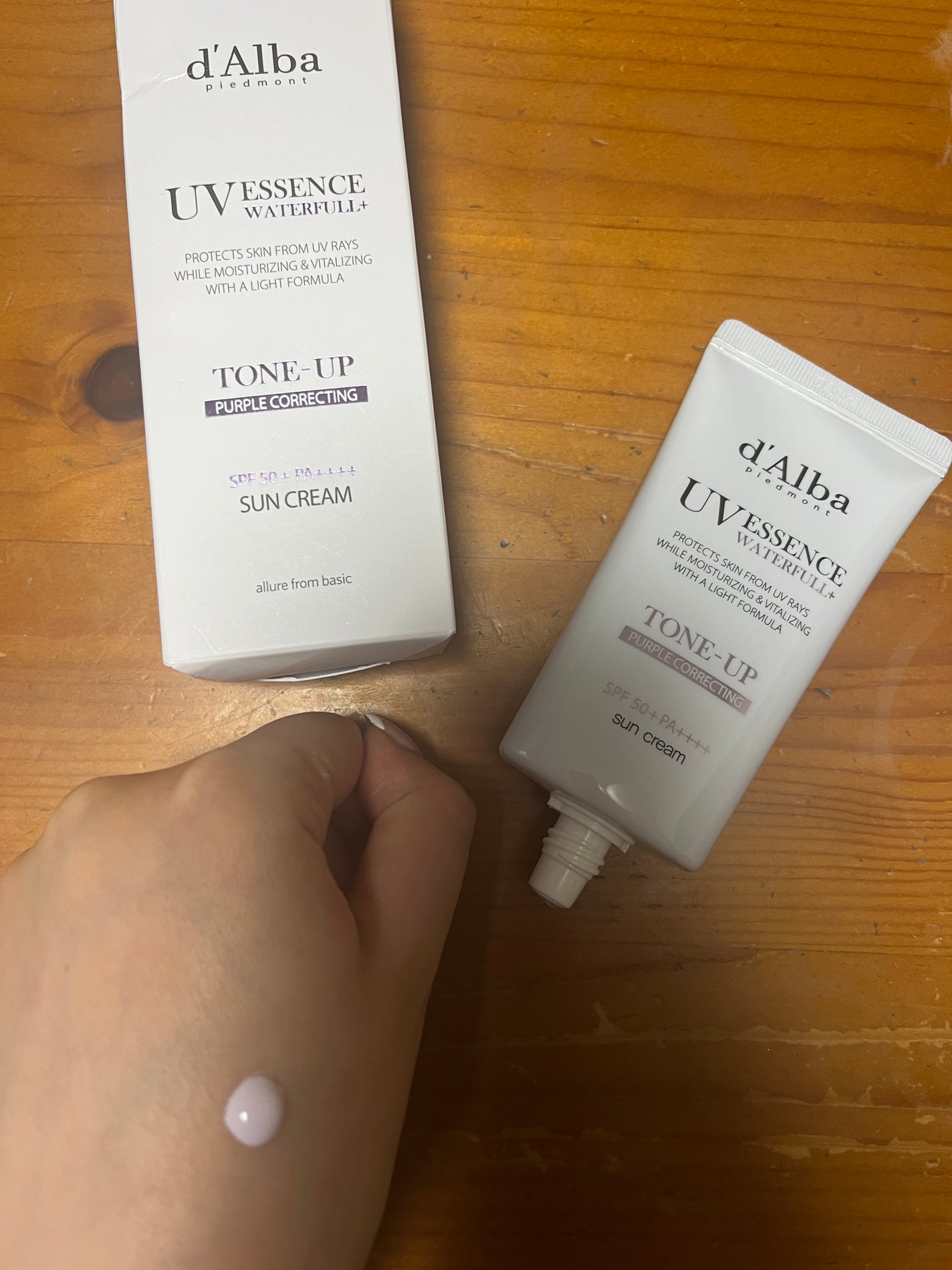 ダルバ ウォータフル トーンアップ サンクリーム(パープル)/ダルバ/日焼け止めクリームを使ったクチコミ(2枚目)