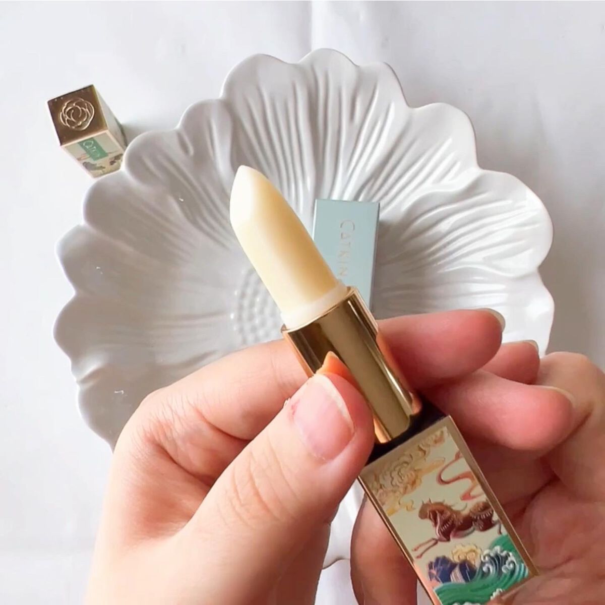 春江花月 保湿リップクリーム/CATKIN/リップケアを使ったクチコミ（3枚目）