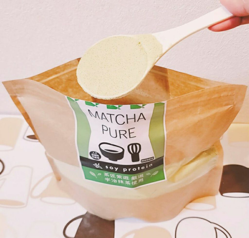 MATCHA PURE（プロテインパウダー）/ピュアパートナー/ソイプロテインを使ったクチコミ（2枚目）
