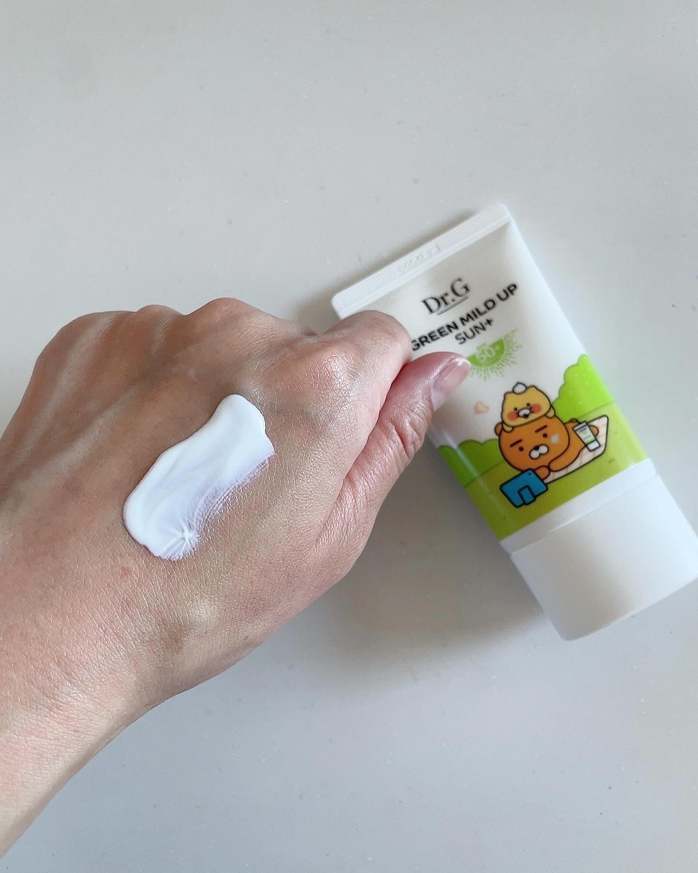 グリーンマイルドアップサンプラス/Dr.G/日焼け止めクリームを使ったクチコミ（3枚目）
