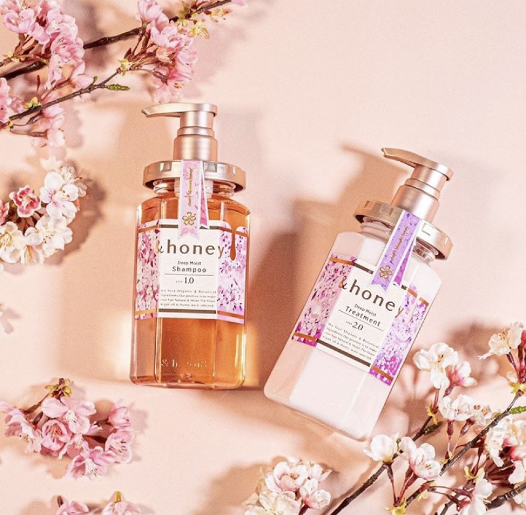 ディープモイスト 限定チェリーブロッサム シャンプー＆ヘアトリートメントペアセット/&honey/シャンプー・コンディショナーを使ったクチコミ（2枚目）