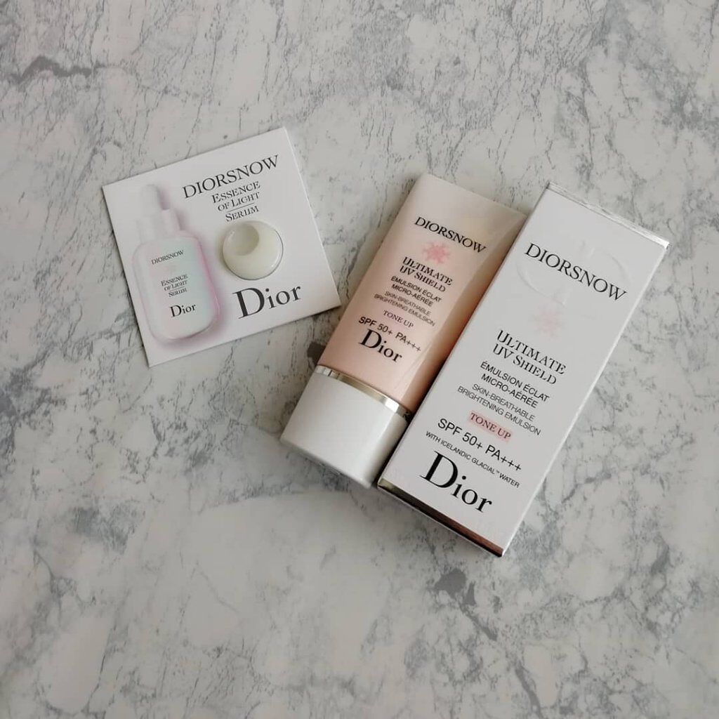 【旧】スノー UVシールド トーンアップ 50+/Dior/日焼け止めミルクを使ったクチコミ（1枚目）