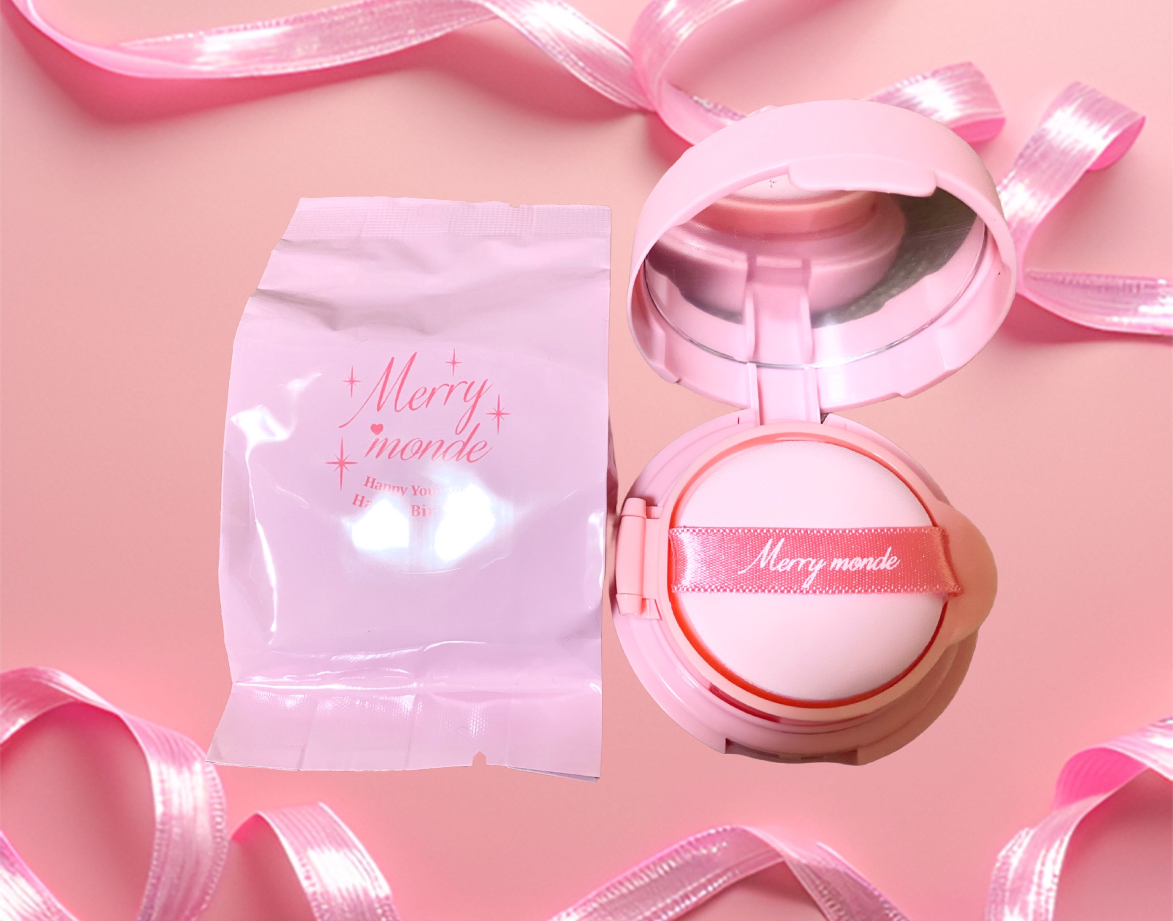 ハッピーユアデイクッション/Merrymonde/クッションファンデーションを使ったクチコミ（3枚目）