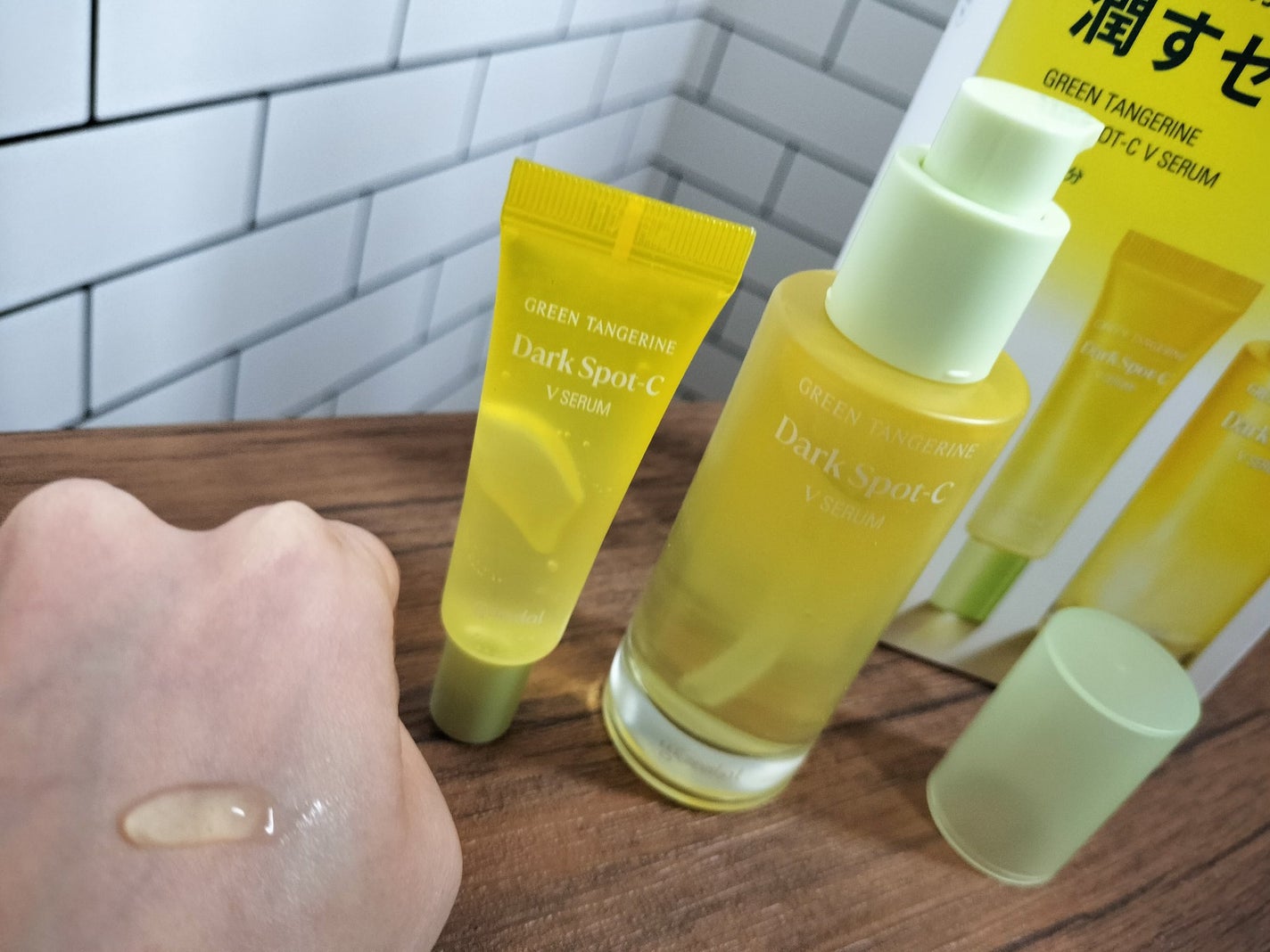 グリーンタンジェリン ビタC ダークスポットケアセラム/goodal/美容液を使ったクチコミ(3枚目)