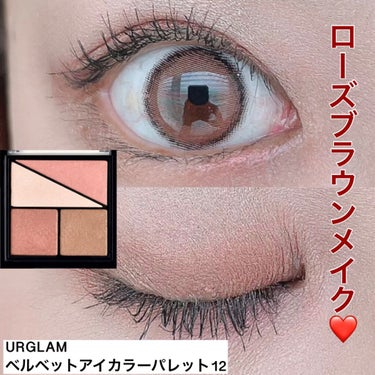 UR GLAM　VELVET EYE COLOR PALETTE ローズブラウン/U R GLAM/アイシャドウパレットを使ったクチコミ（1枚目）