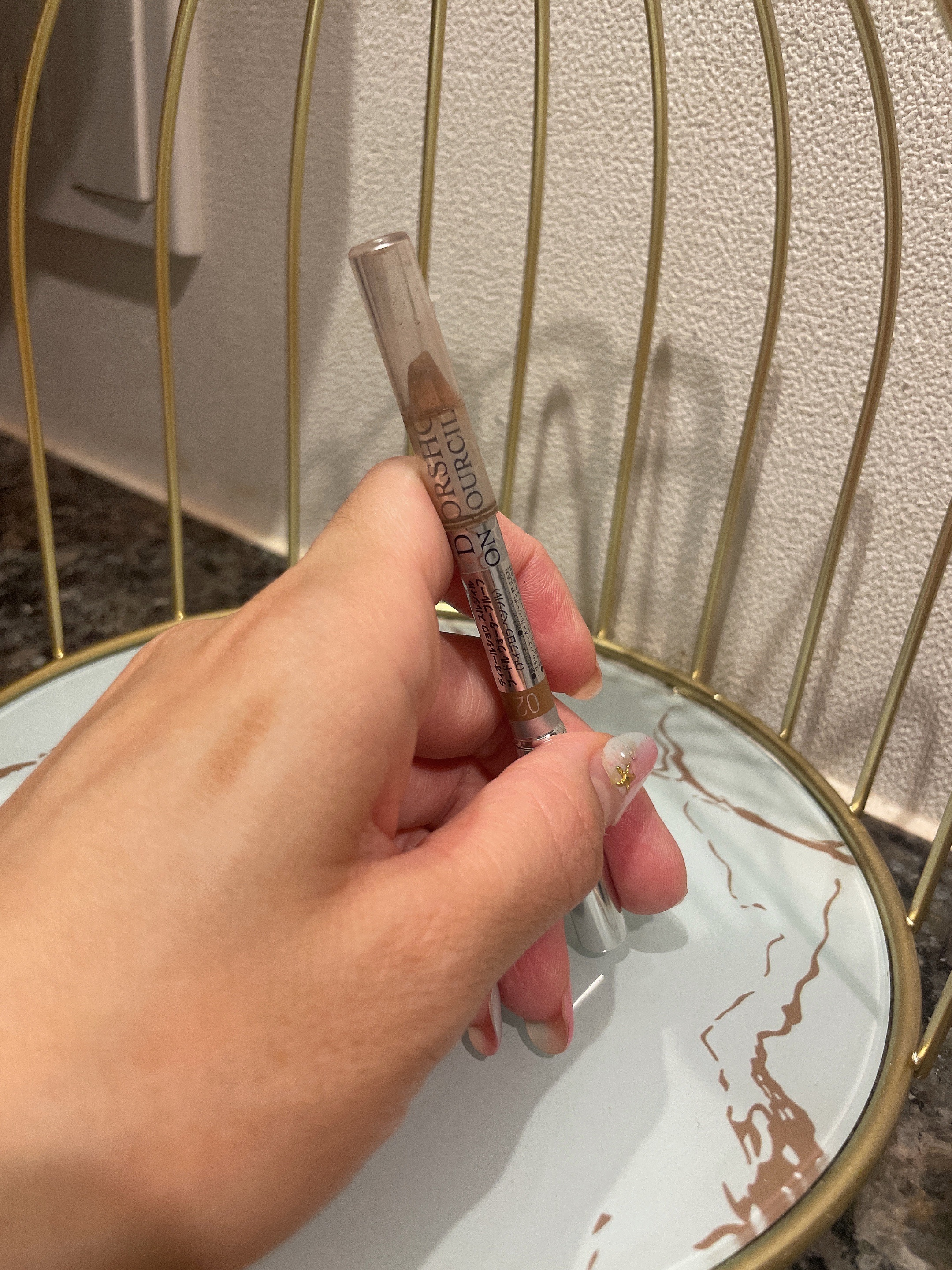 ディオールショウ スルシィル プードル ウォータープルーフ 02 チェスナット/Dior/ペンシルアイライナーを使ったクチコミ（3枚目）