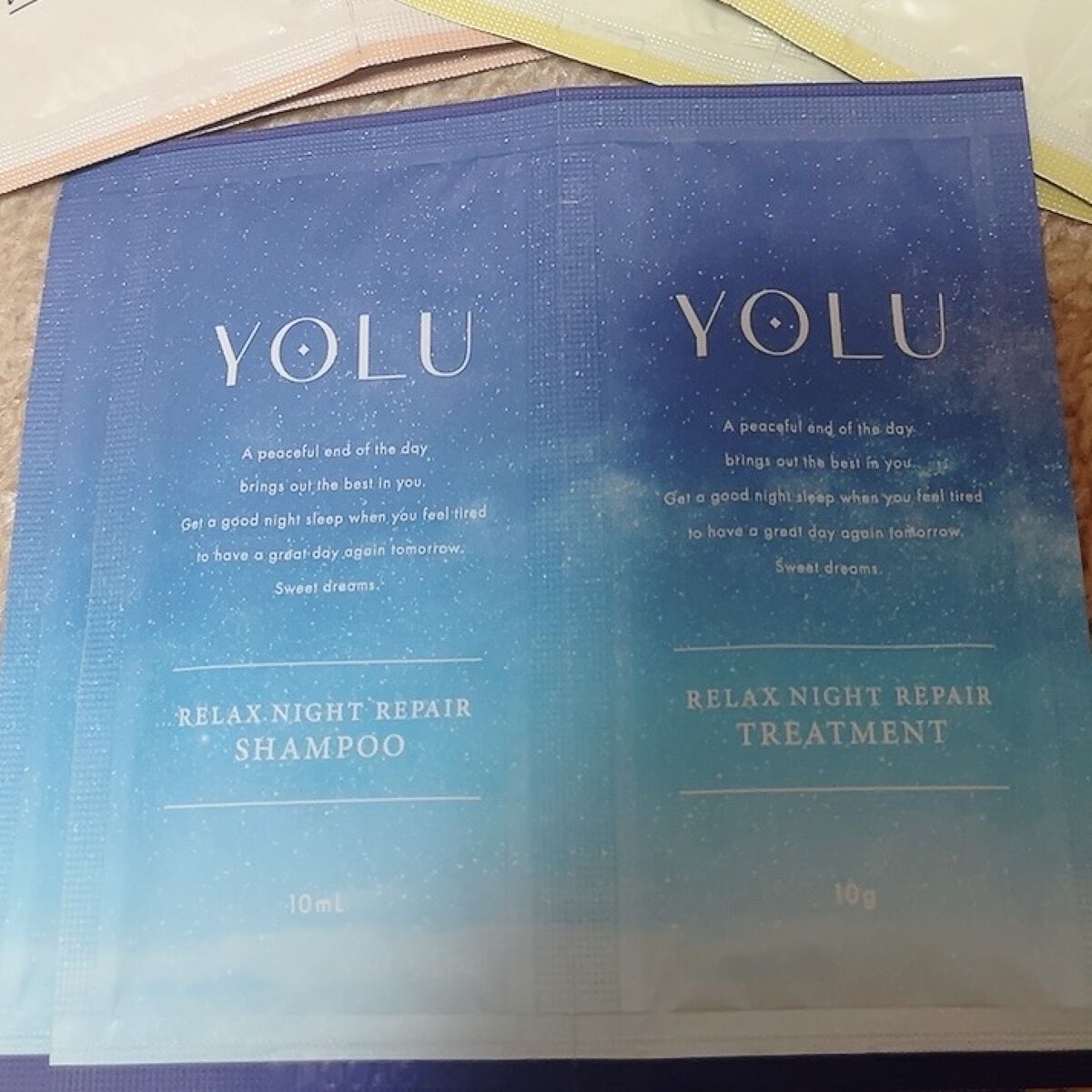 カームナイトリペアシャンプー／トリートメント/YOLU/市販シャンプーを使ったクチコミ（2枚目）