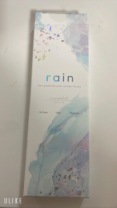 rain rain 1dayのクチコミ「ホテラバ
rain 1day ネモフィラ


透明感水色カラコン🐬🐳💎



着色直径は大きめ.....」（1枚目）