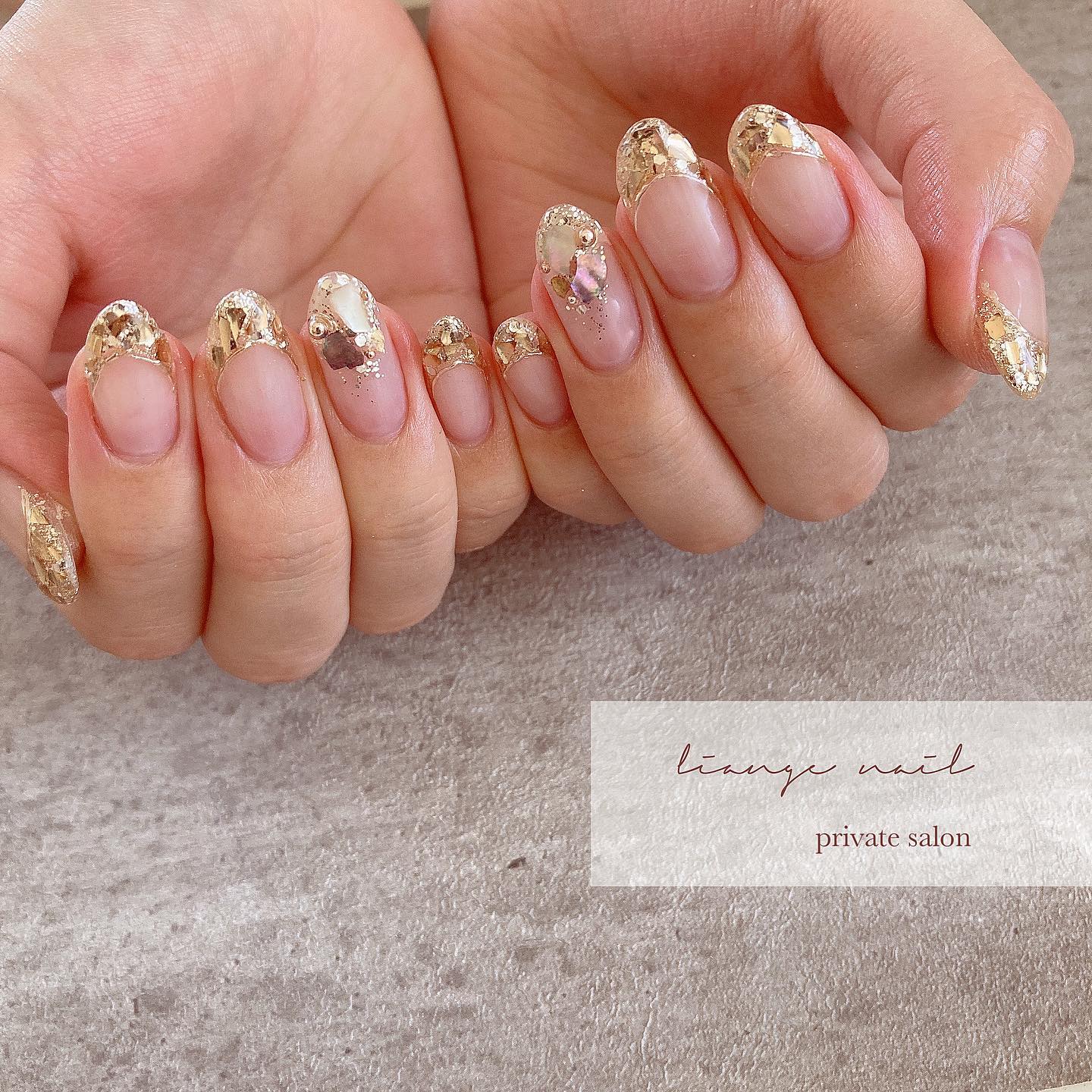 #リアンジェネイル,#柏ネイル,#ネイル,#ニュアンスネイル,#大人ニュアンスネイル,#夏ネイル,#シェルネイル,#ミラーネイル,#ホログラムネイルのネイルデザイン