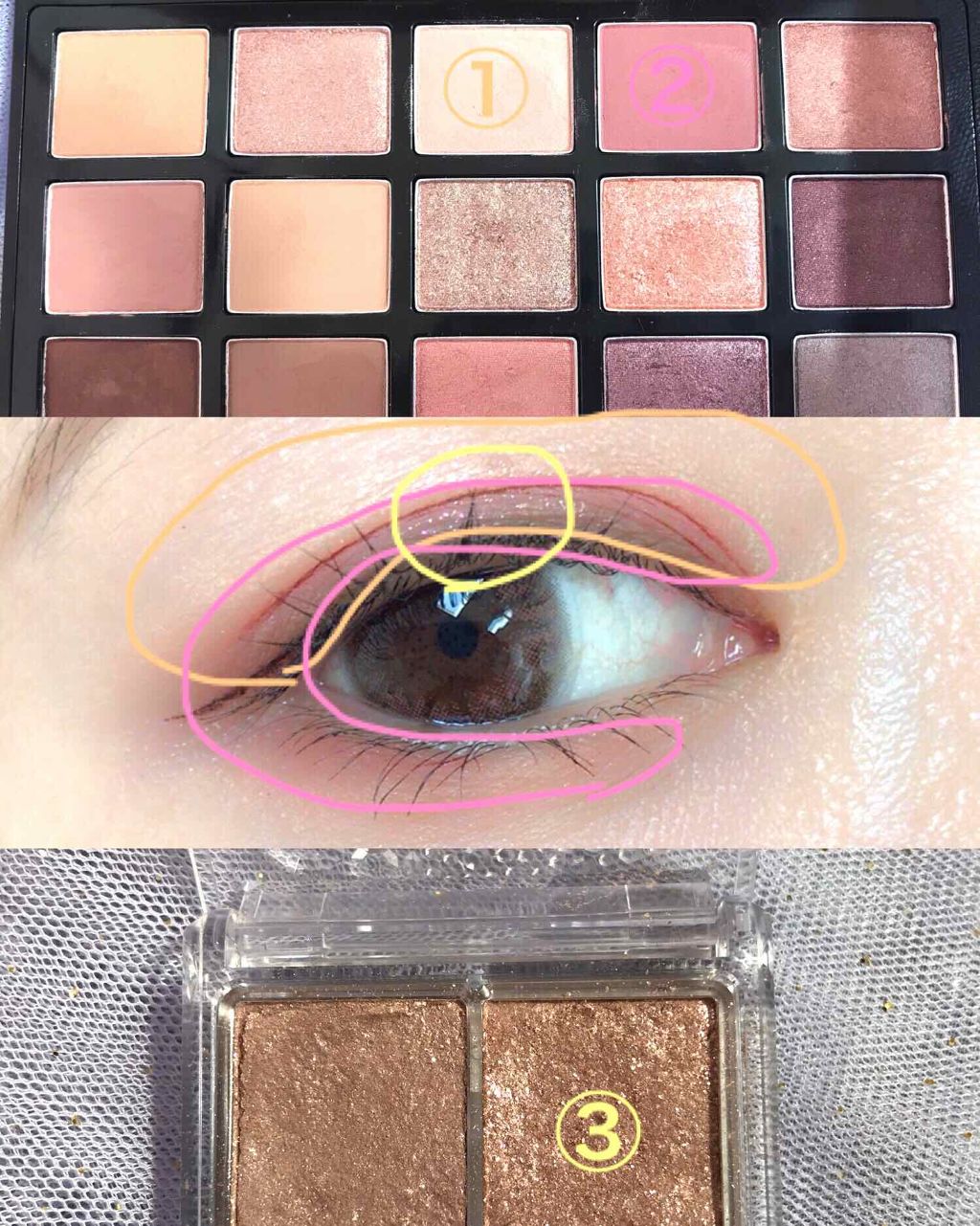 プレイカラーアイパレット ランジェリーバックステージ/ETUDE/アイシャドウパレットを使ったクチコミ（3枚目）
