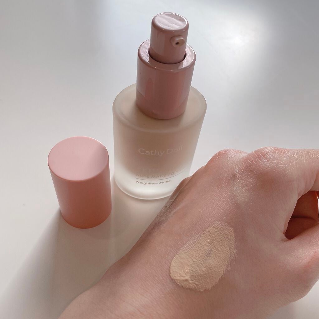 スキンフィットヌードマットファンデーション/CathyDoll/リキッドファンデーションを使ったクチコミ(2枚目)