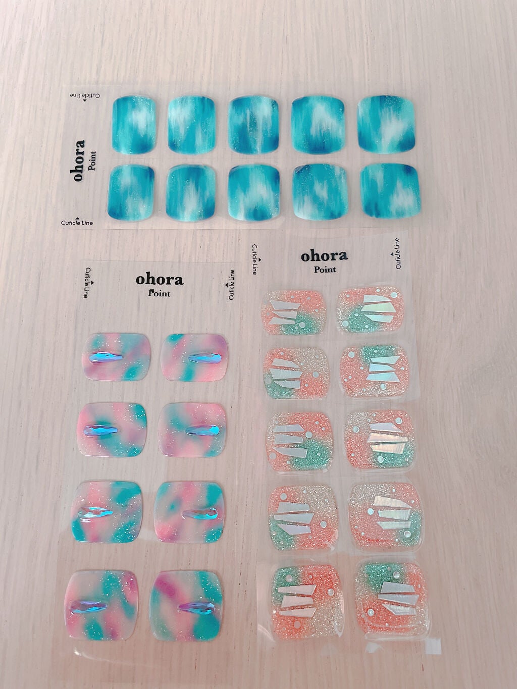 セミキュアジェルネイル(ペディキュア)/ohora/ネイルシールを使ったクチコミ(3枚目)