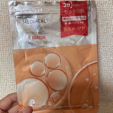 MEDIHEAL THE ナイアシン 3ミニッツマスクのクチコミ「MEDIHEAL
THE ナイアシン 3ミニッツマスク

770円　7枚入り

#使い切り

.....」（1枚目）