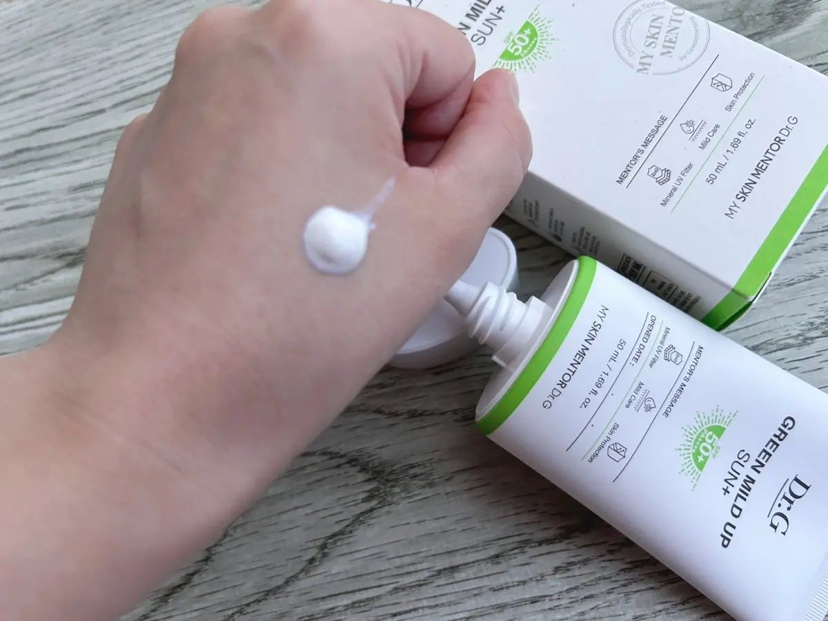 グリーンマイルドアップサンプラス/Dr.G/日焼け止めクリームを使ったクチコミ(2枚目)