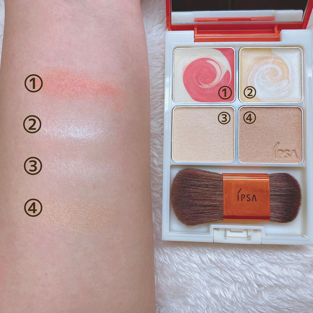 デザイニング フェイスカラーパレット 03 マーマレードバター（限定）/IPSA/プレストパウダーを使ったクチコミ（3枚目）