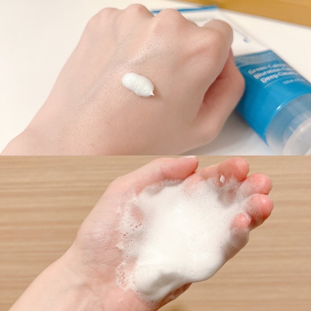 グリーンカーミングブルーレーションクリーンディープクレンザー/obsero/洗顔フォームを使ったクチコミ(3枚目)