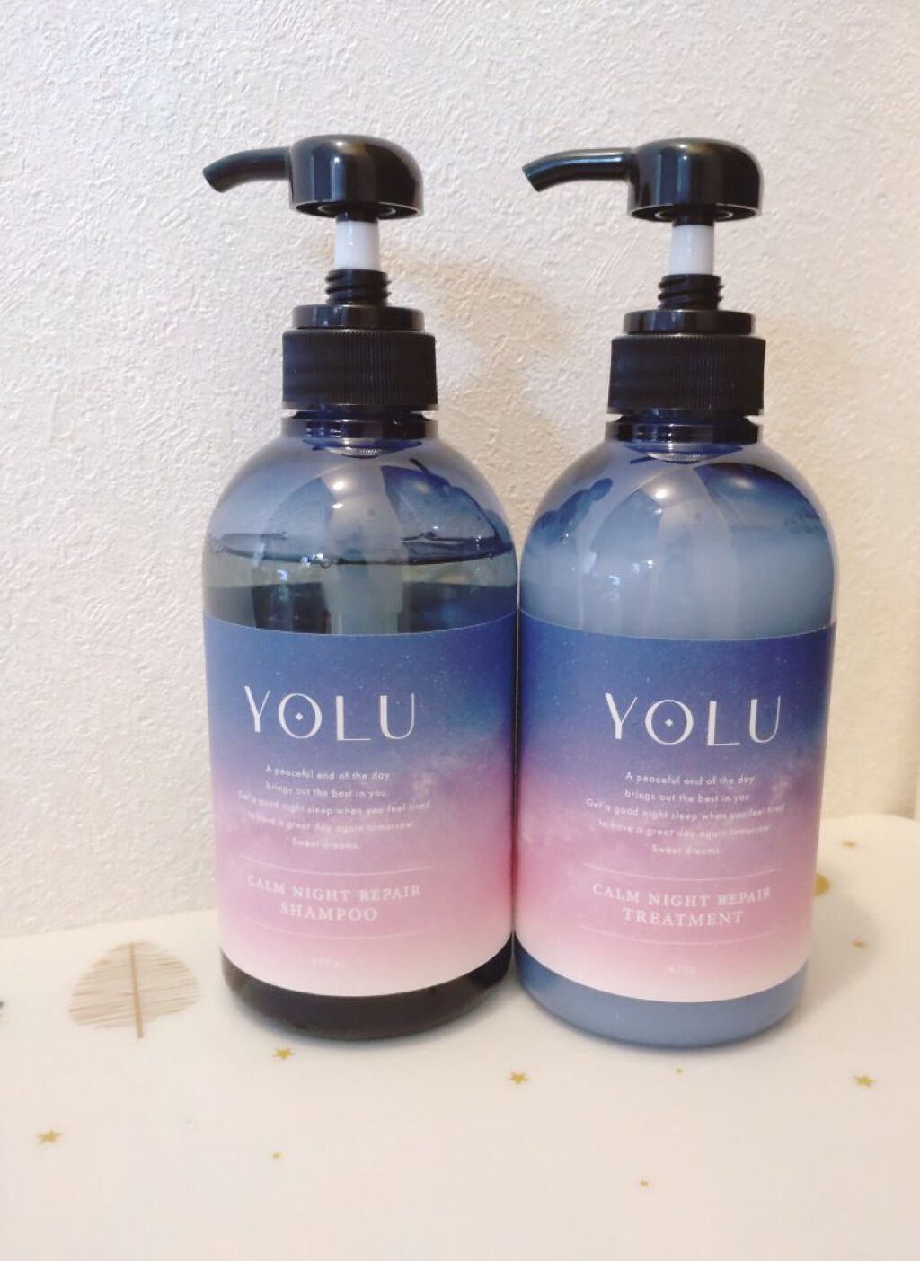 カームナイトリペアシャンプー／トリートメント/YOLU/市販シャンプーを使ったクチコミ（1枚目）