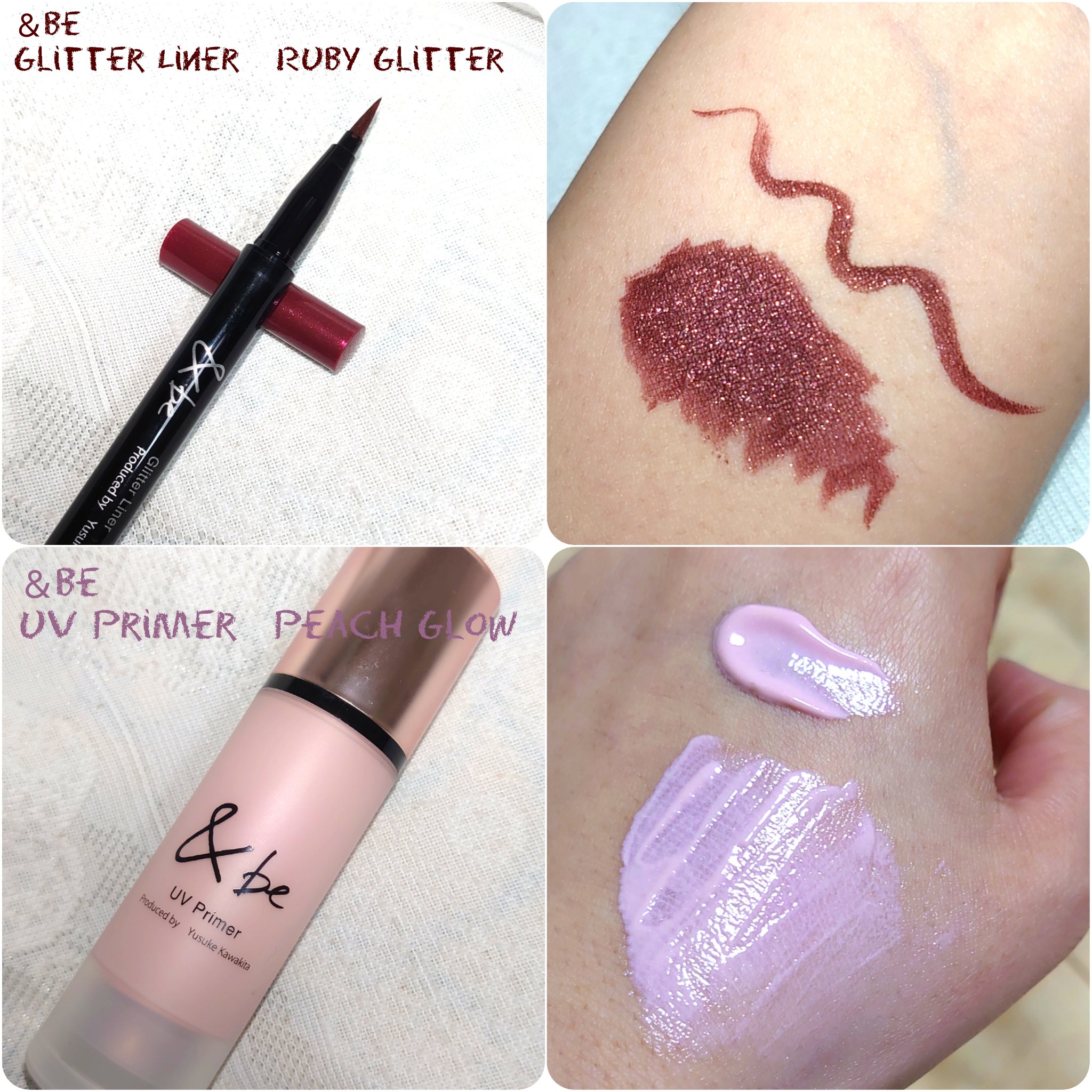 グリッター ライナー ルビーグリッター/＆be/リキッドアイライナーを使ったクチコミ（2枚目）