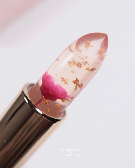 フラワーリップ 日本限定ピンクゴールドモデル/Kailijumei/口紅を使ったクチコミ(3枚目)