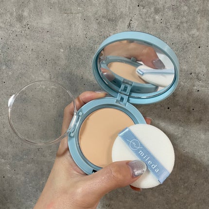 スムースフィットファンデーション/mileda/パウダーファンデーションを使ったクチコミ(2枚目)